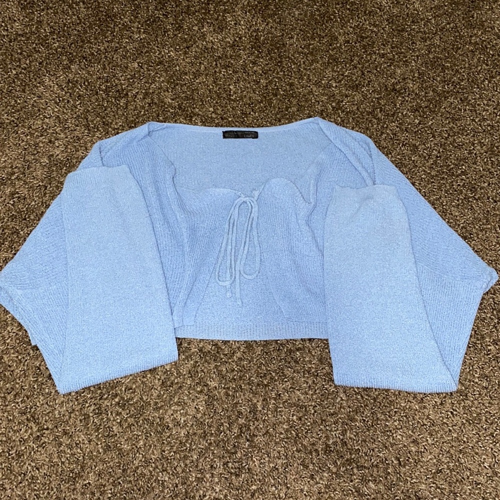 Blue Cardigan.